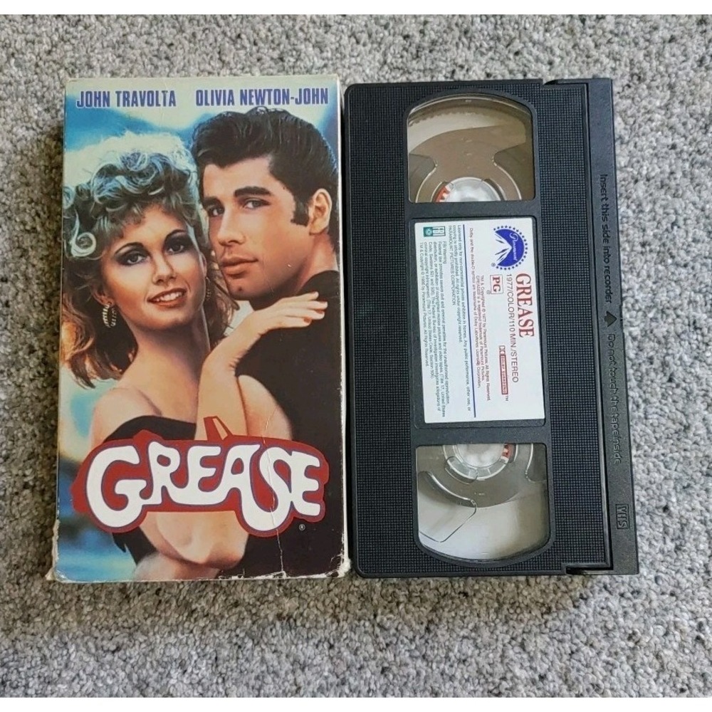 Grease (VHS, 1977) John Travolta, Olivia Newton John Paramount Movie